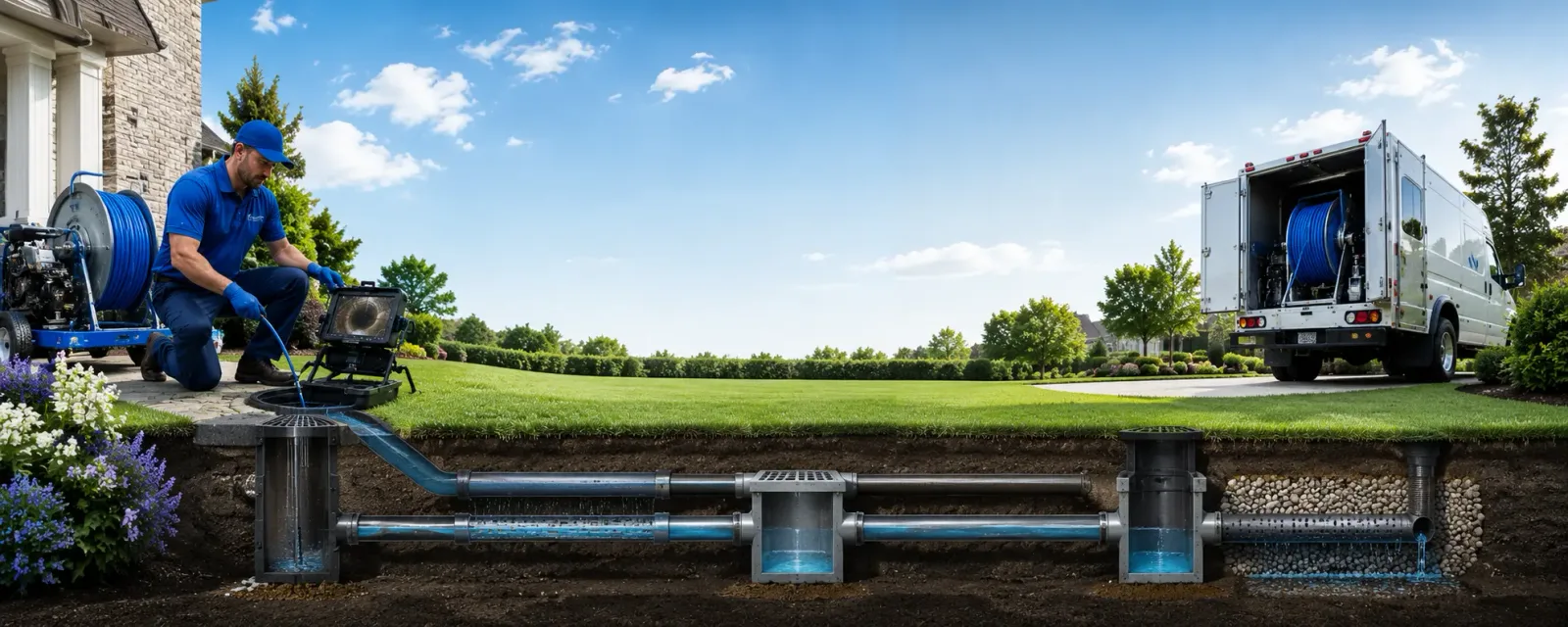 Outdoor drain cleaning information for Pillow, PA